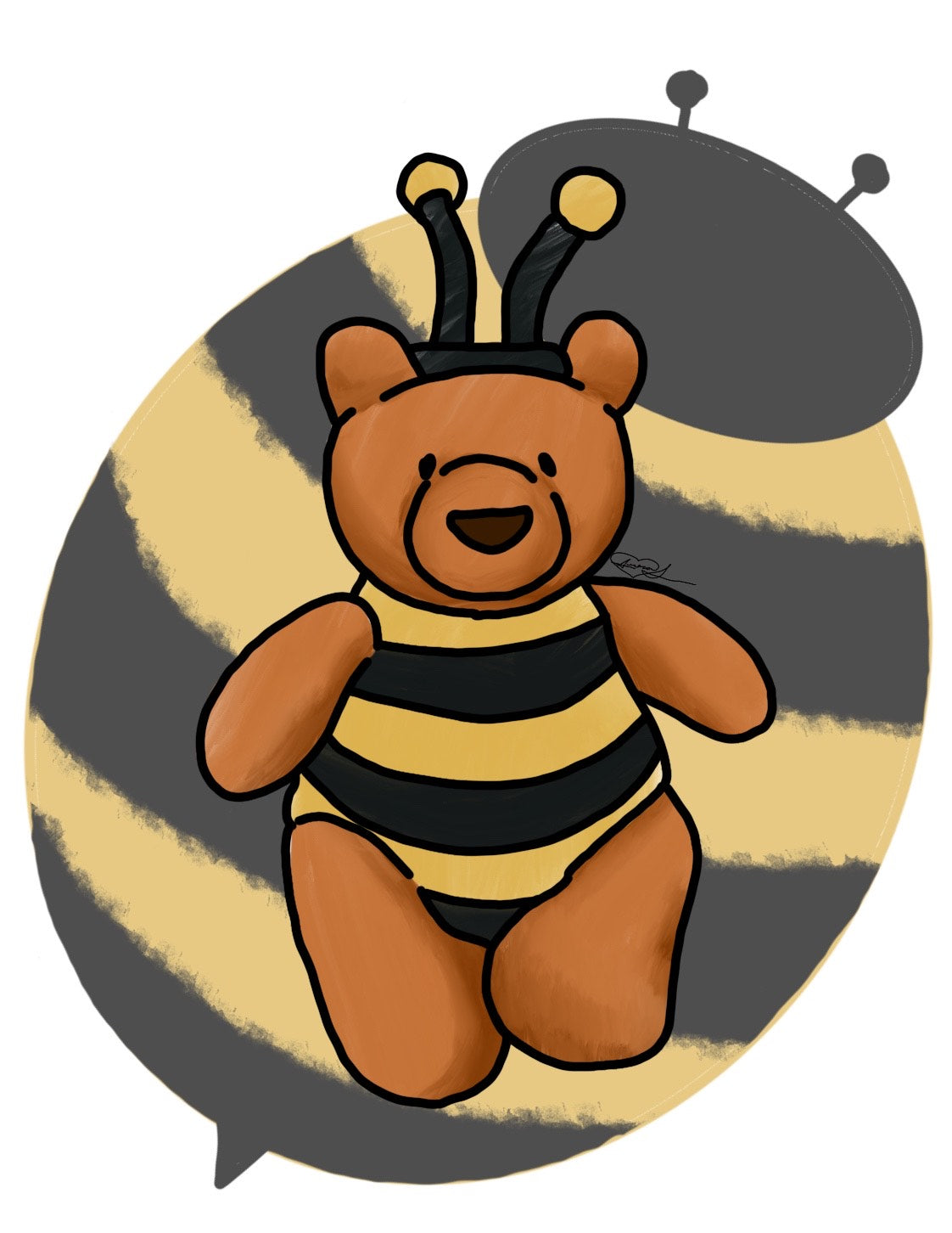 Bee Bear Print